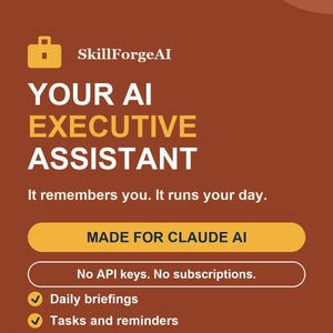 AI Executive Assistant Skill for Claude AI. A Personal Assistant That Remembers You.