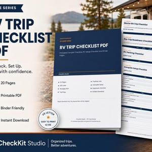 RV Trip Checklist PDF | Campsite Setup, Packing & Departure Planner