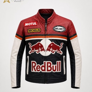 Vintage red bull racing leather jacket - Etsy 日本