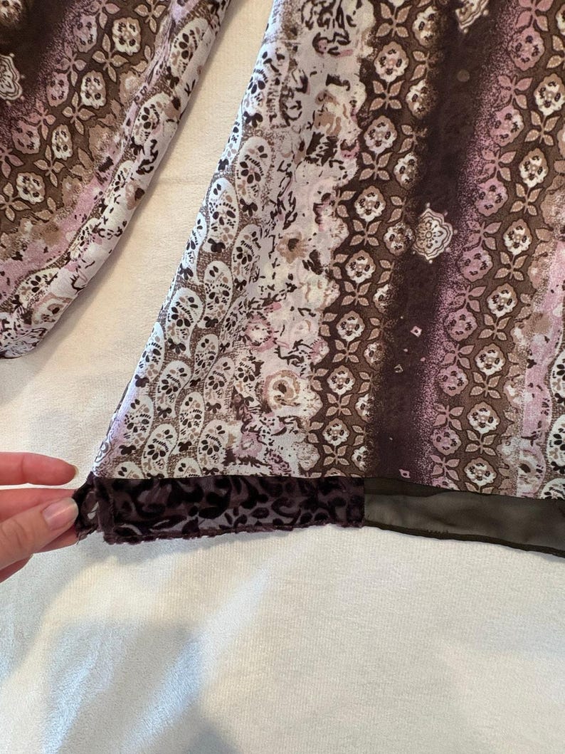 Boho Patchwork Sheer Flowy Patchwork Festival Blouse immagine 3