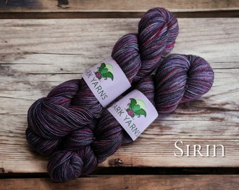 Sirin | READY TO SHIP | reskeined for easy winding | hand dyed yarn | fingering weight yarn | sock yarn for knitters | merino-cashmere-nylon