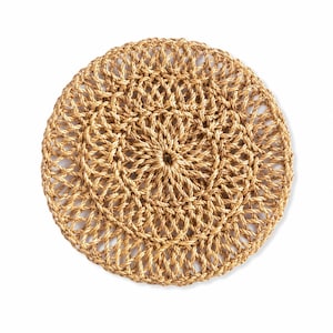 Handwoven Natural Palm Leaf Round Trivet