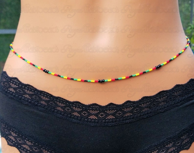 Mother Africa's Daughter Single Strand African Waistbeads Fashion Waistbeads Feminine Waist Beads image 2