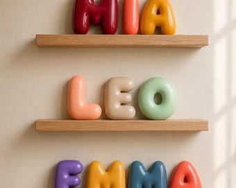 Lettere a bolle 3D personalizzate / Cartello personalizzato con il nome del bambino / Decorazione murale per la cameretta