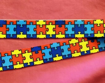 Choose Webbing and Size Autism Key Chain Autism Awareness Puzzle Piece Key Fob Autism Support Autism Identifier -Backpack Charm