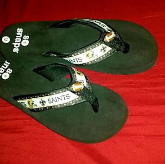 saints flip flops