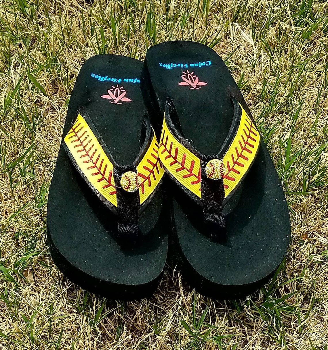 Softball Flip Flops Sandals Sizes Small 4/5 Med. 6/7 | Etsy