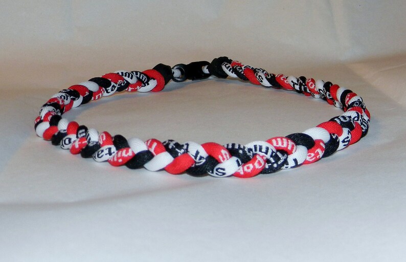 Titanium Tornado 3 Braid Rope Sports Necklace red White & Etsy