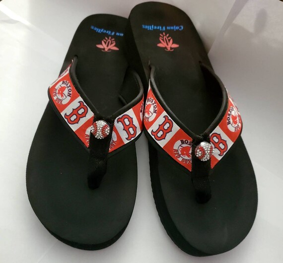 Boston Red Sox Flip Flops Sandals sizes Small 4/5 Med.6/ 7 | Etsy