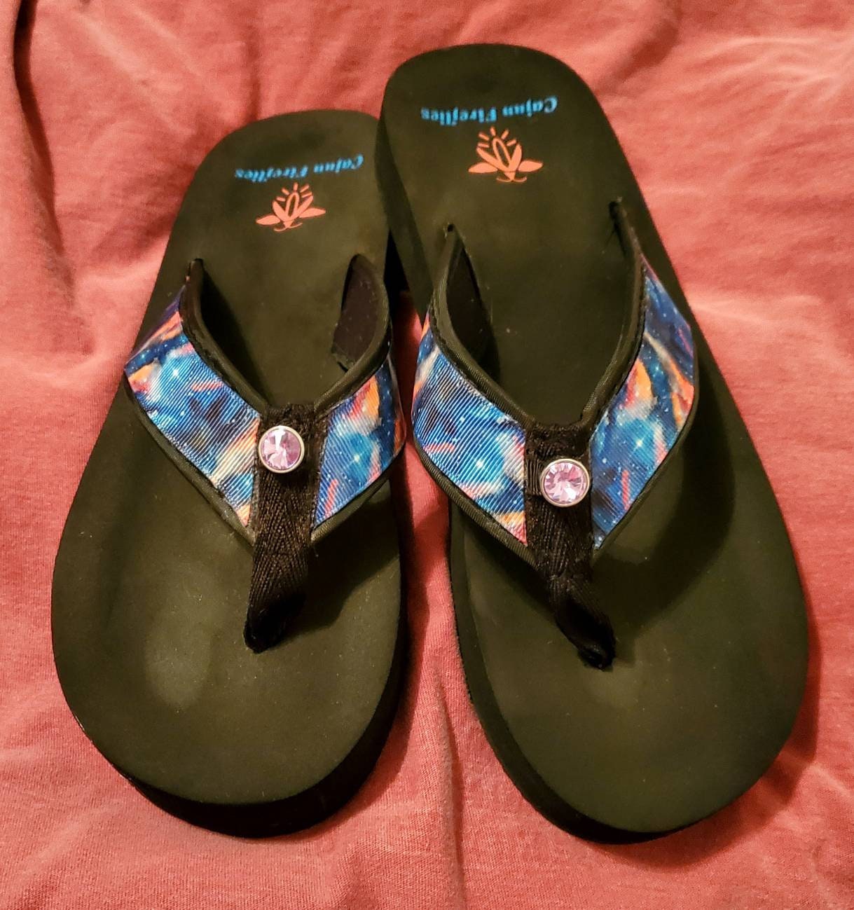 Galaxy Flip Flops Sandals Sizes Small 4/5 Med. 6/7 | Etsy