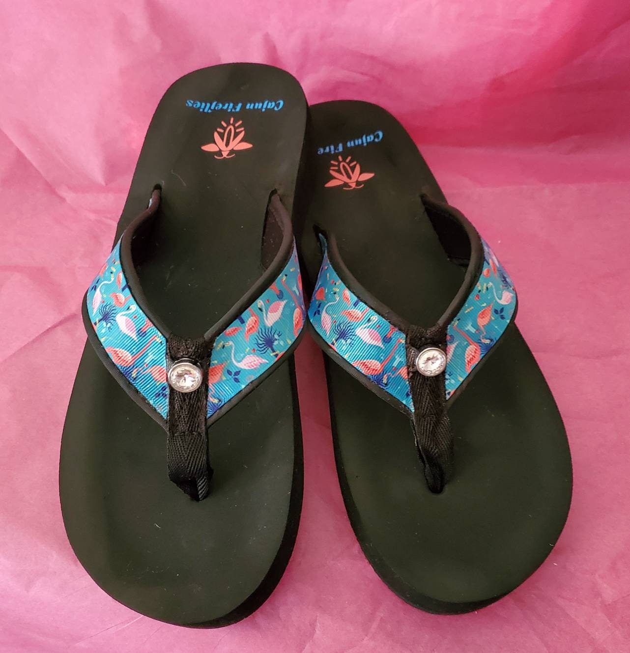 Flamingo Flip Flops Sandals Sizes Small 4/5 Med. 6/7 | Etsy