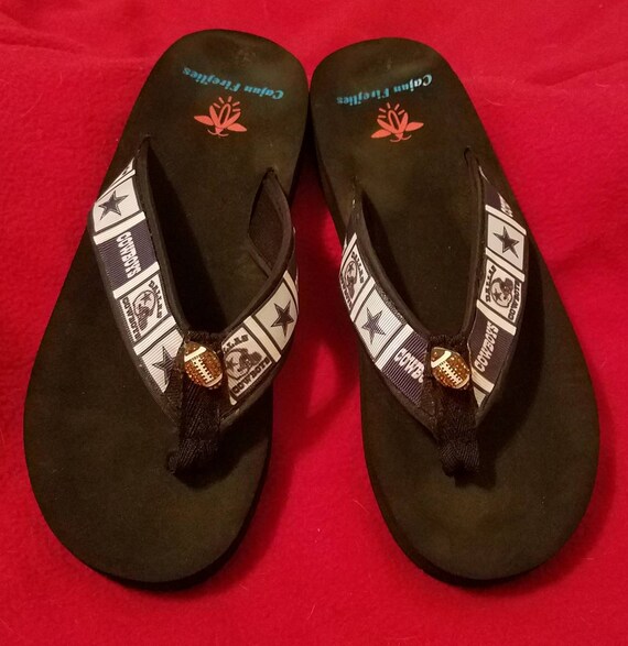 dallas cowboys flip flop slippers