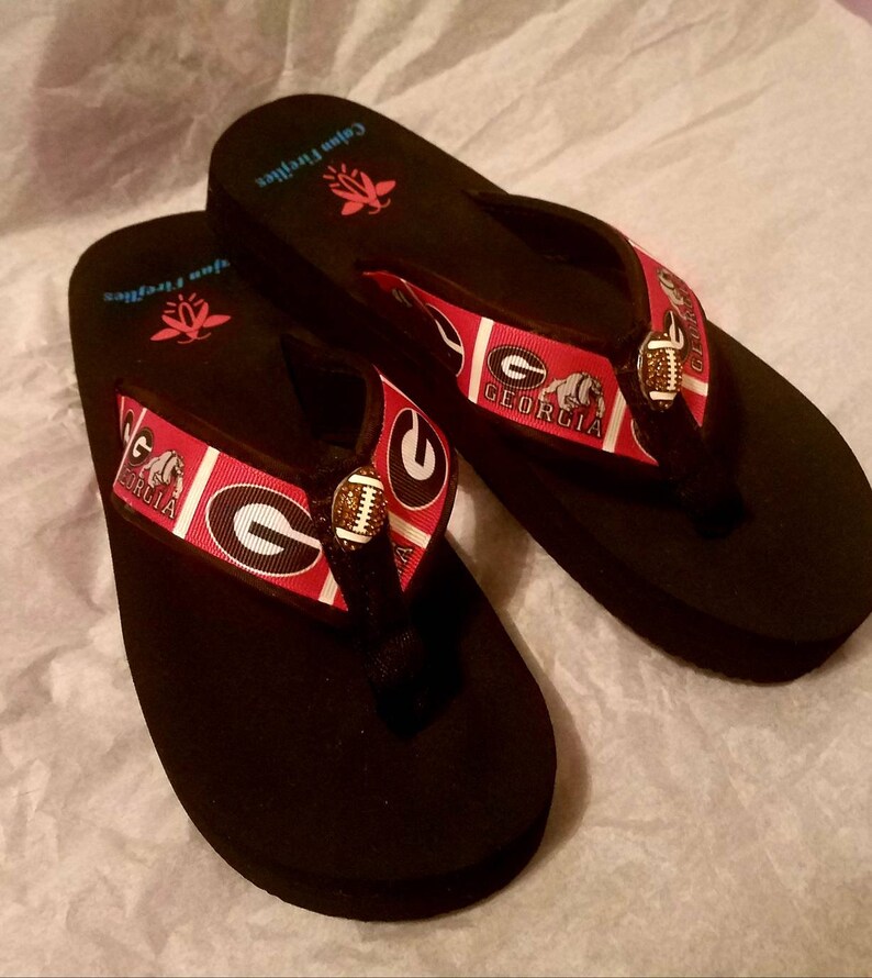 Georgia Bulldogs Flip Flops Sandals sizes Small 4/5 Med. | Etsy