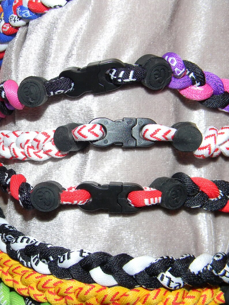 Titanium Tornado 3 Braid Rope Sports Necklace Black & Gold Etsy