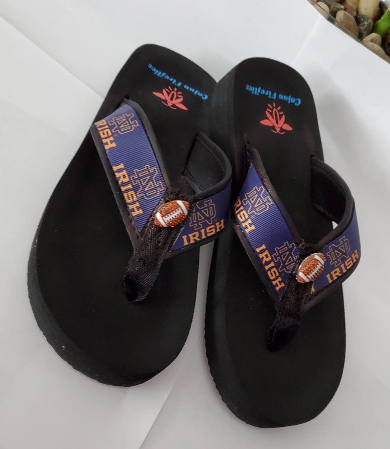 Notre Dame Fighting Irish Flip Flops Sandals comfy Durable Etsy