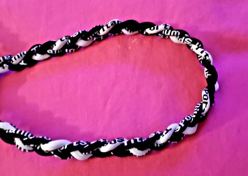 Titanium Tornado 3 Braid Rope Sports Necklace black & White Etsy