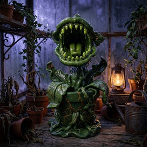 Carnivorous Plant Jaws pianta carnivora fauci aperte fantasy, STL per Stampa 3D