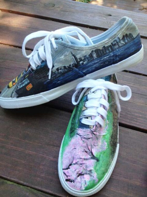 Items similar to New York City Inspired Custom Painted