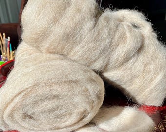 Llama errante, color crema y tostado