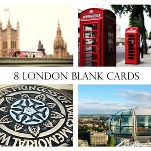 8 Blank Noxed Notes Card of Photographs from London