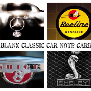 Klassieke Auto's fotografie nota kaarten