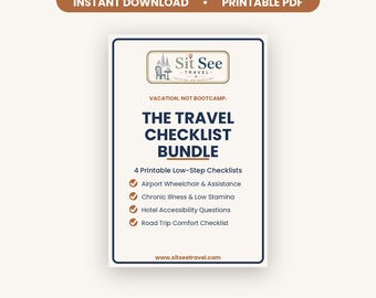 Accessible Travel Checklist Bundle, Low-Step Planning (PDF Download)