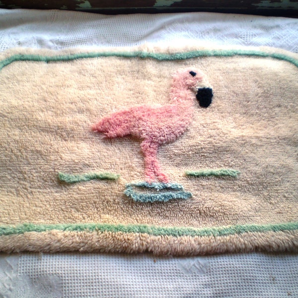 RESERVED Wonderful Flamingo Bath Rug.