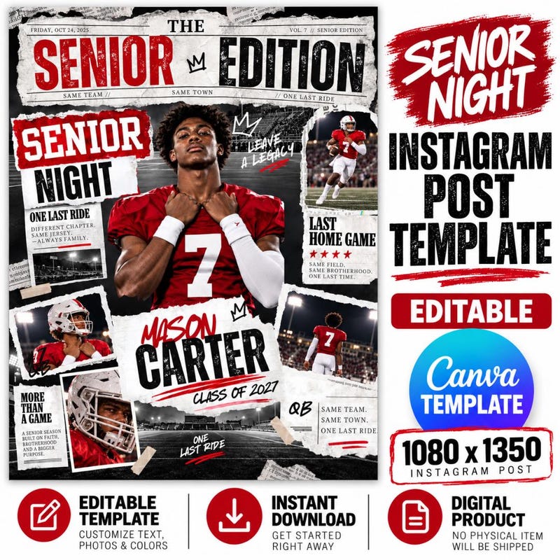 Example Post For Class 7 Senior Night Posts - Etsy