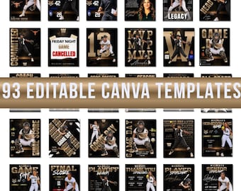 Softball Social Media Templates | 93 Editable Canva Game Day, Senior Night & Team Graphics