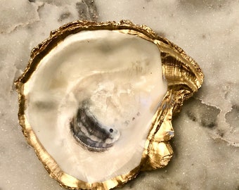 Large Oyster Shell Ring Dish/Wedding Party Gift/Wedding Oyster Shell Ring Holder