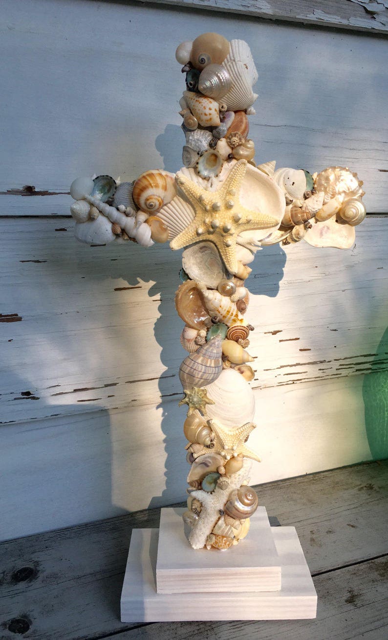 Wedding Altar Cross/Custom Order Seashell Cross/Beach Wedding Cross image 2