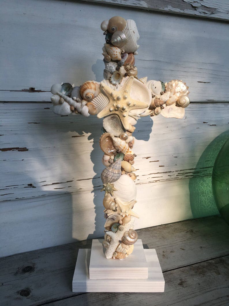 Wedding Altar Cross/Custom Order Seashell Cross/Beach Wedding Cross image 3