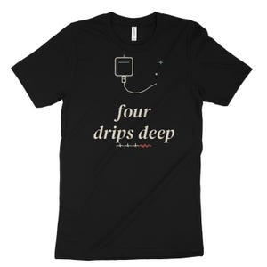 Four Drips Deep Sarcastic Nurse Shirt, ICU Night Shift Tee, Nursing Student Gift Top image 10