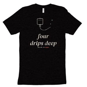 Four Drips Deep Sarcastic Nurse Shirt, ICU Night Shift Tee, Nursing Student Gift Top image 9