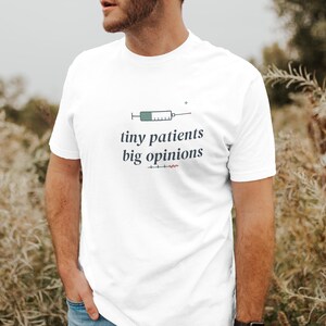 Tiny Patients Big Opinions NICU Nurse Shirt, Sarcastic Neonatal Tee, Night Shift NICU Top image 2
