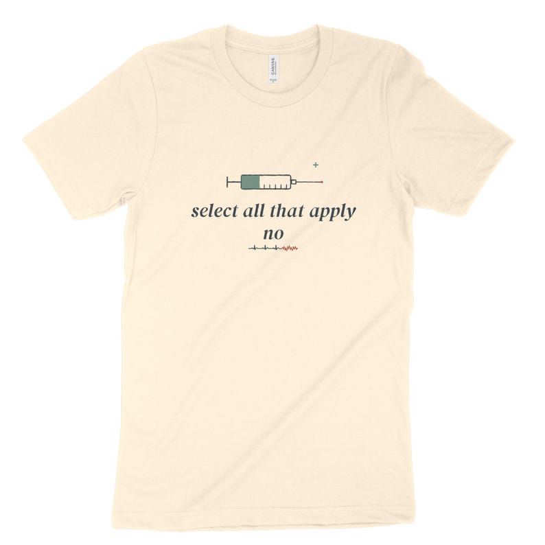 Select All That Apply No Sarcastic Nurse Shirt, Night Shift Nursing Tee, ER ICU Nurse Top image 4