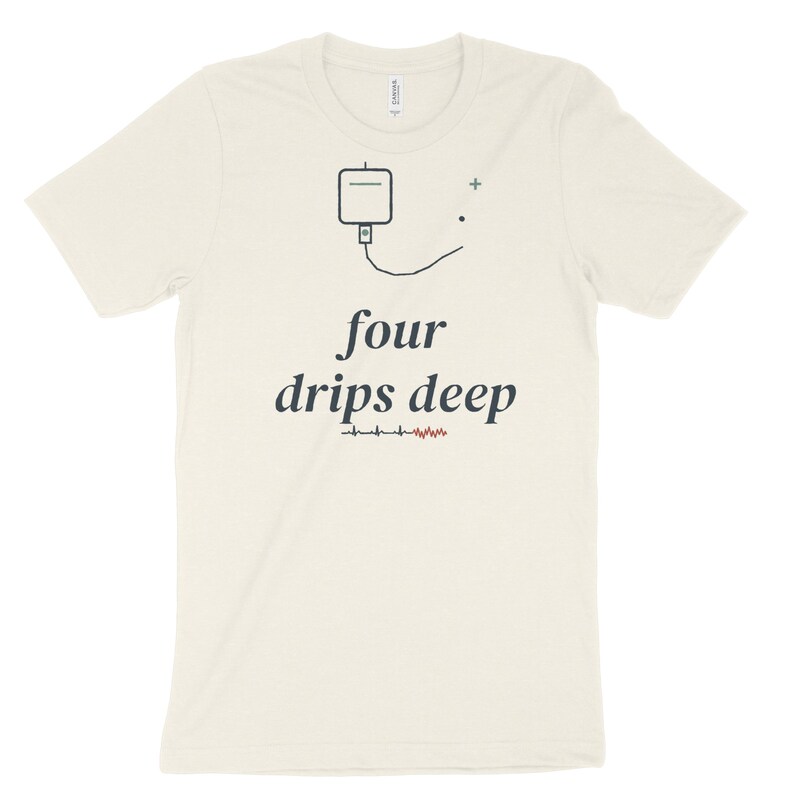 Four Drips Deep Sarcastic Nurse Shirt, ICU Night Shift Tee, Nursing Student Gift Top image 6