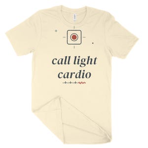 Camiseta de enfermera sarcástica con luz de llamada y cardiología, camiseta de enfermera para turno de noche, camiseta de enfermera de urgencias y UCI. imagen 5