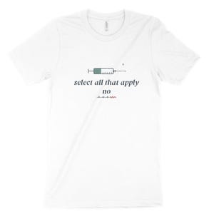 Select All That Apply No Sarcastic Nurse Shirt, Night Shift Nursing Tee, ER ICU Nurse Top image 3