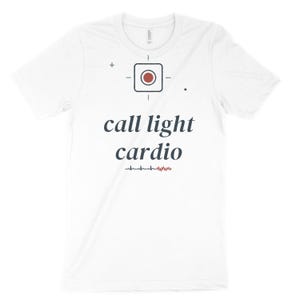 Camiseta de enfermera sarcástica con luz de llamada y cardiología, camiseta de enfermera para turno de noche, camiseta de enfermera de urgencias y UCI. imagen 3