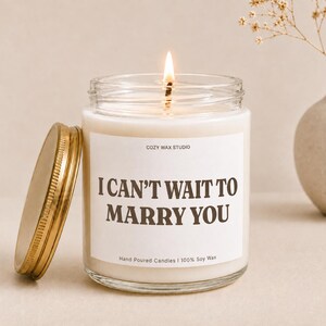 I Can't Wait to Marry You Candle | Engagement Gift for Fiance | Romantic Wedding Countdown Gift | Bride Groom Gift | Future Husband Wife