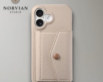 Crossbody Leather Phone Case with Card Holder for iPhone