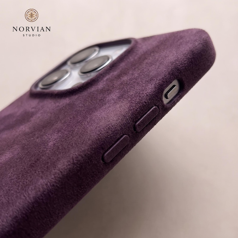 Velvety texture iPhone case with precise button access and raised camera protection