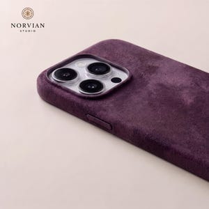 Soft comfort grip iPhone case with Alcantara style finish and smooth tactile texture