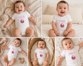 Babycado Character Bodysuit | Soft Cotton Pink Baby Onesie