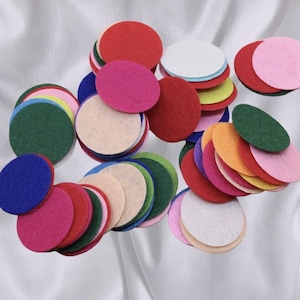 200 stuks vilten cirkels voor doe-het-zelf haaraccessoires, viltkussens, ronde vilten steunschijven, haarstrikbenodigdheden, ambachtelijke vilten cirkels