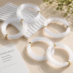Clear Fishing Line for Jewelry Making | Transparent Crystal Beading String | Non Stretch Nylon Thread | DIY Bracelet Necklace Cord Supplies