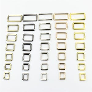 Metal Rectangular Ring Buckle, Square Strap Loop, Bag Strap Hardware, Handbag Purse Buckle, Zinc Alloy Leathercraft DIY Bag Making Supplies