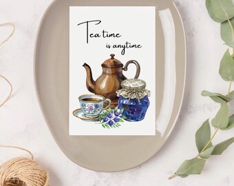 Tea for two (Dessert Tier) Invitation Card| Printable (digital) Card|