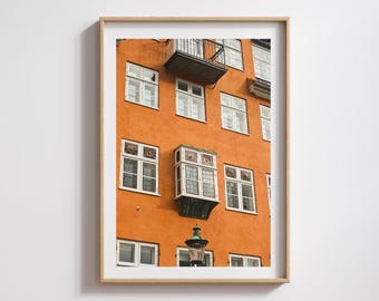 Copenhagen Architecture Print, Colorful Scandinavian Photography, Vintage Print, Photography Print, Fine Art Quality